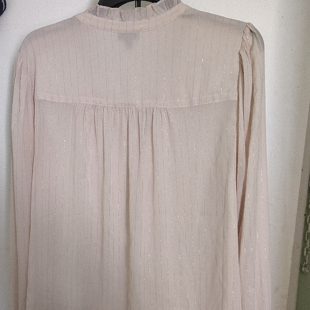 Torrid Cream Blouse with Ruffle Details - Picture 4 of 6